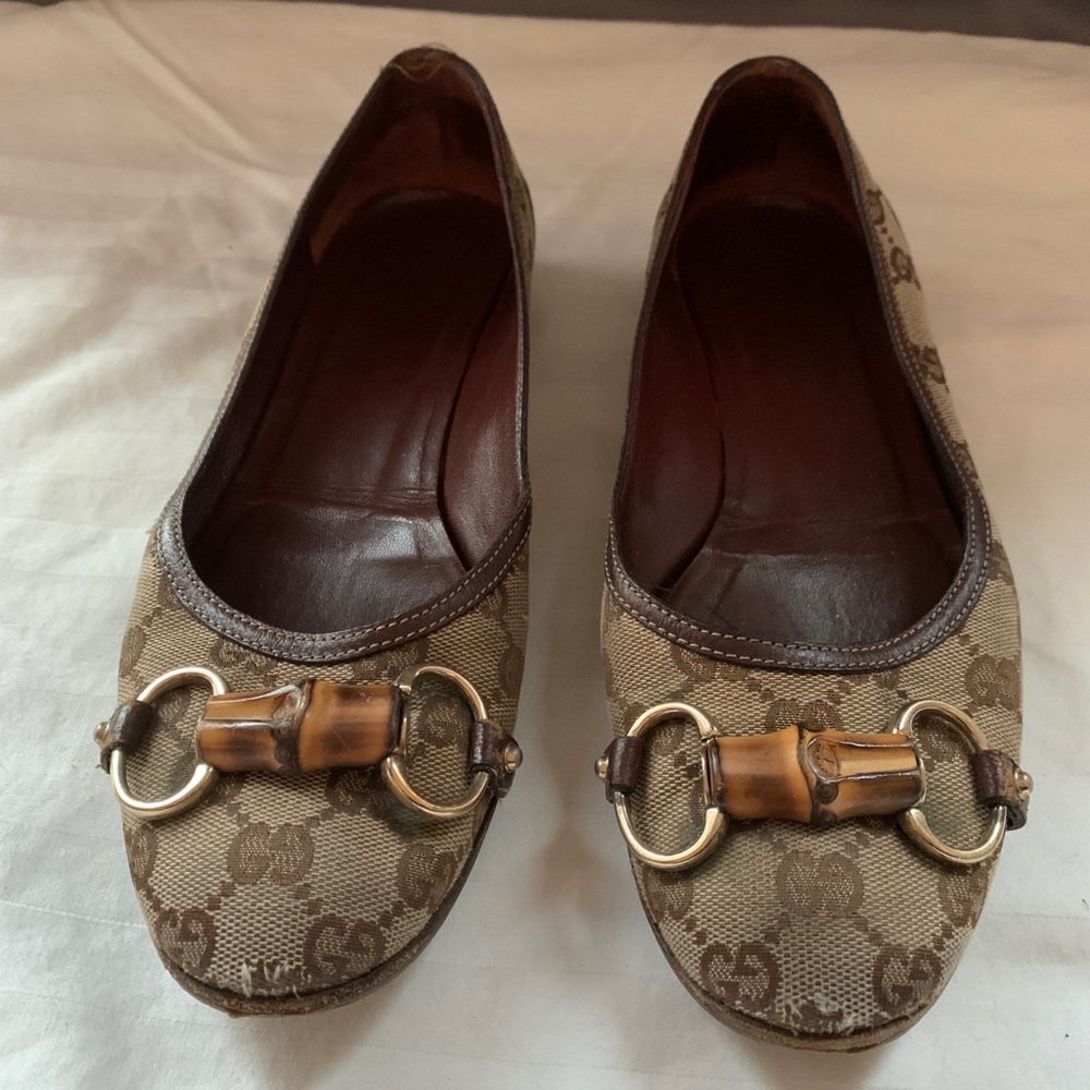 Gucci loafers with bamboo trim